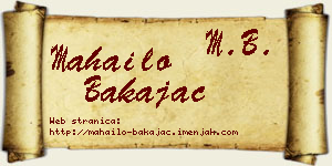 Mahailo Bakajac vizit kartica